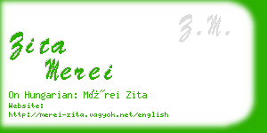 zita merei business card